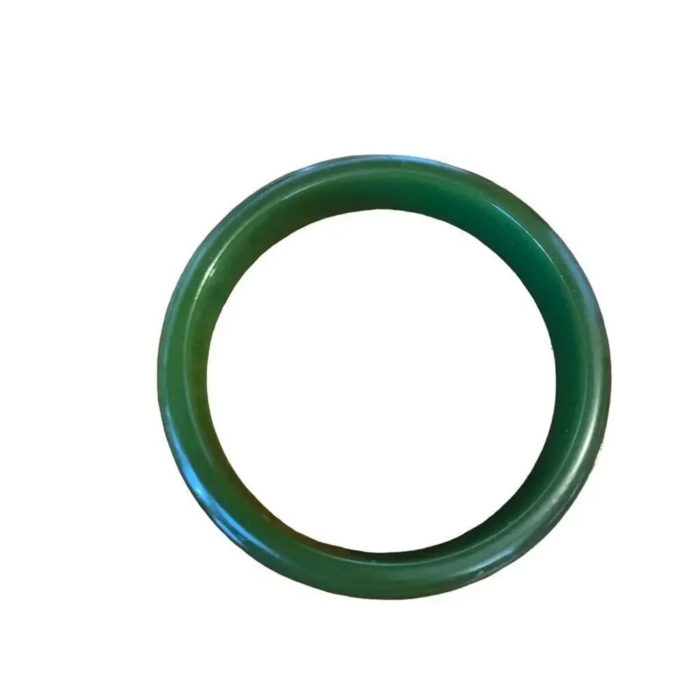 Vintage Bakelite Olive Green Bangle Bracelet 2.5